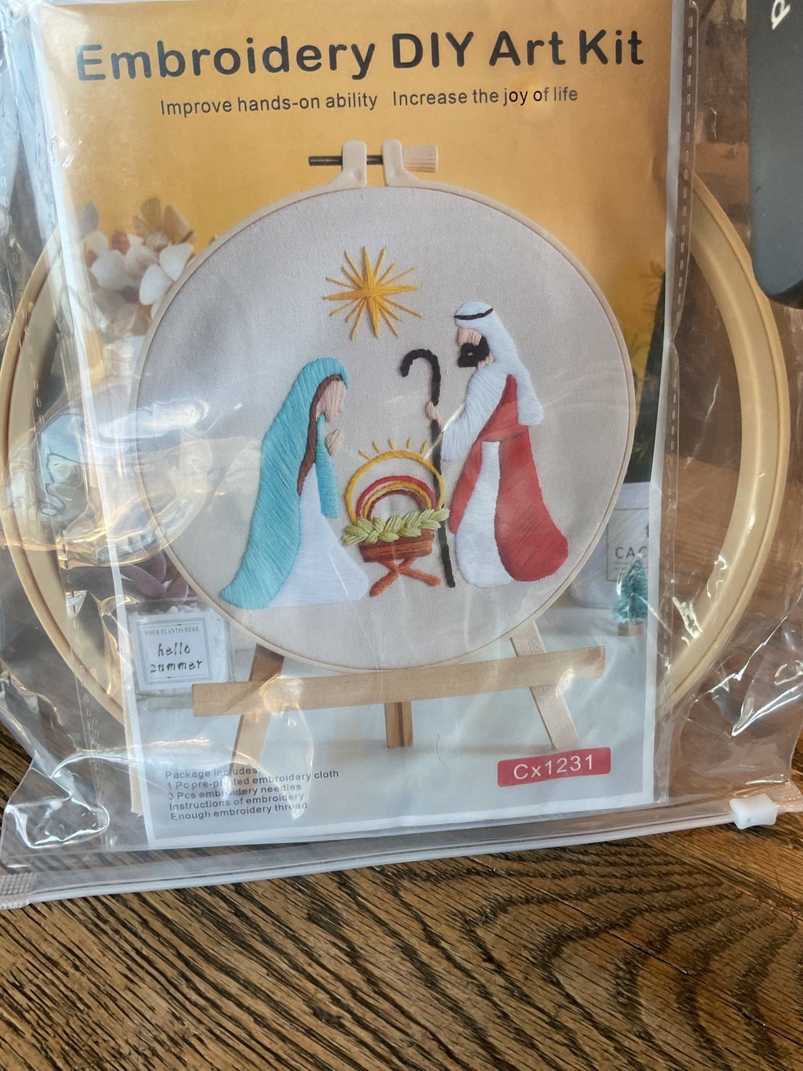 Embroidery DIY Art Kit/Colored/Nativity Scene