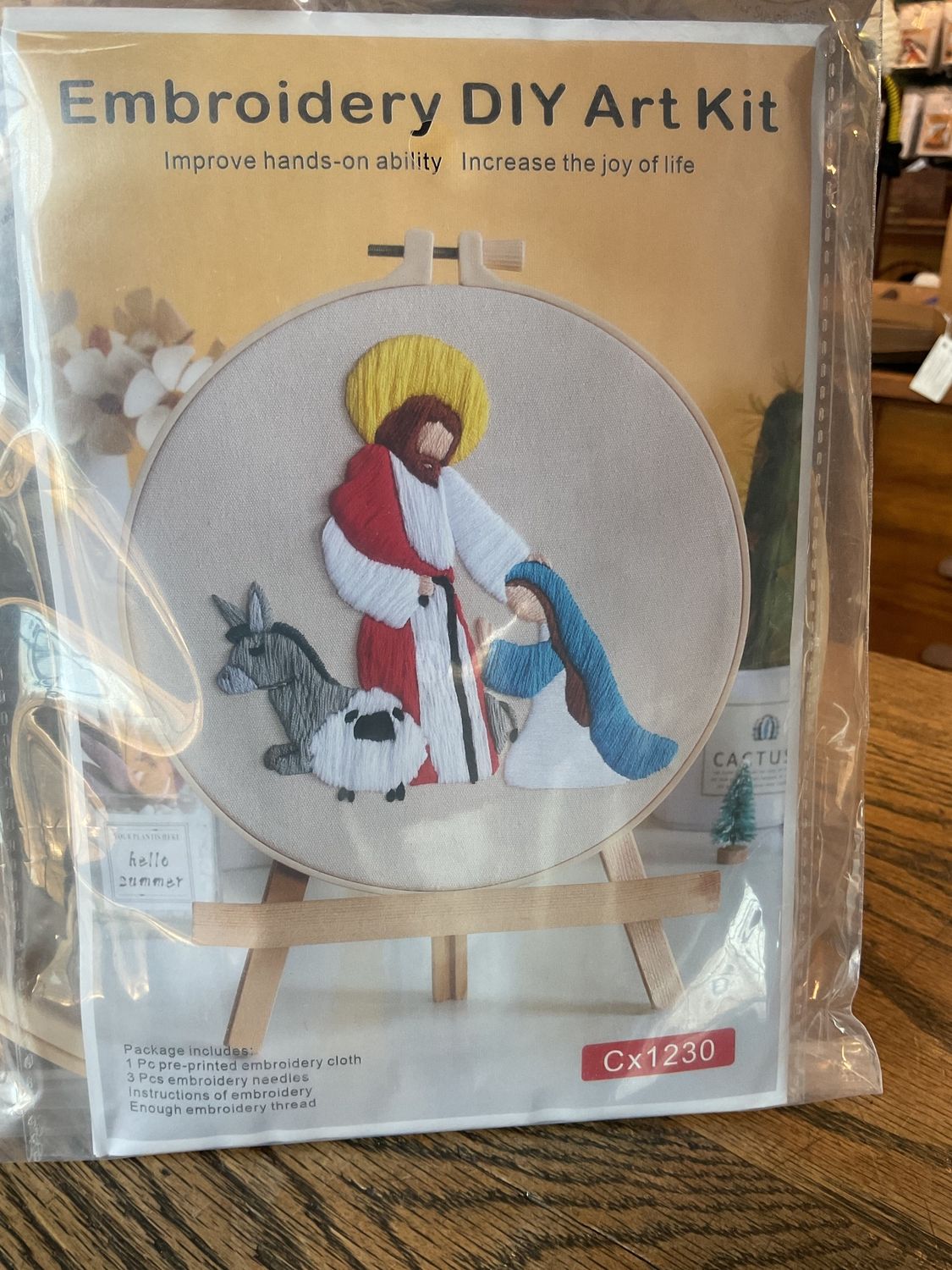 Embroidery DIY Art Kit/Colored/The Blessing