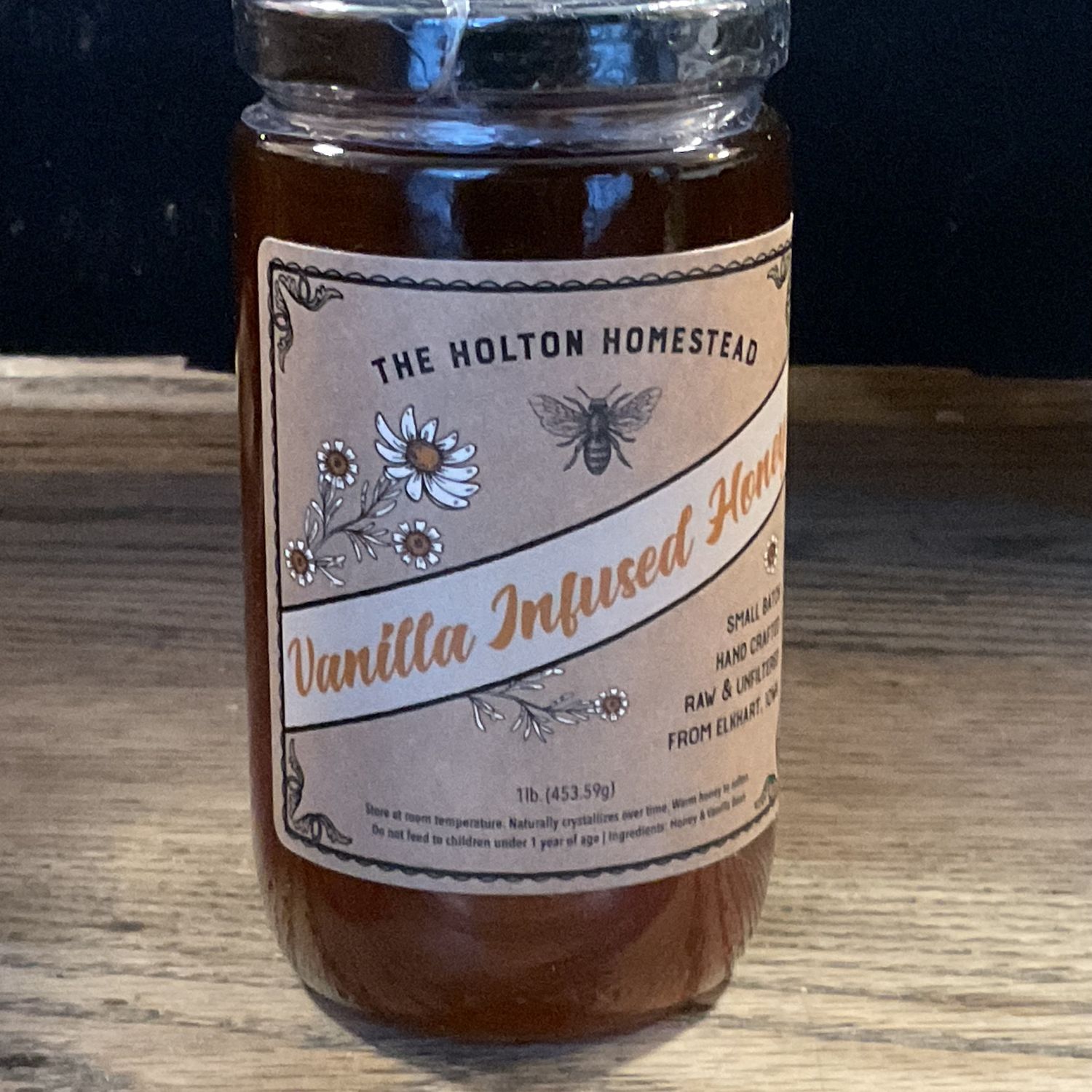 The Holton Homestead Vanilla Infused Honey (1lb)