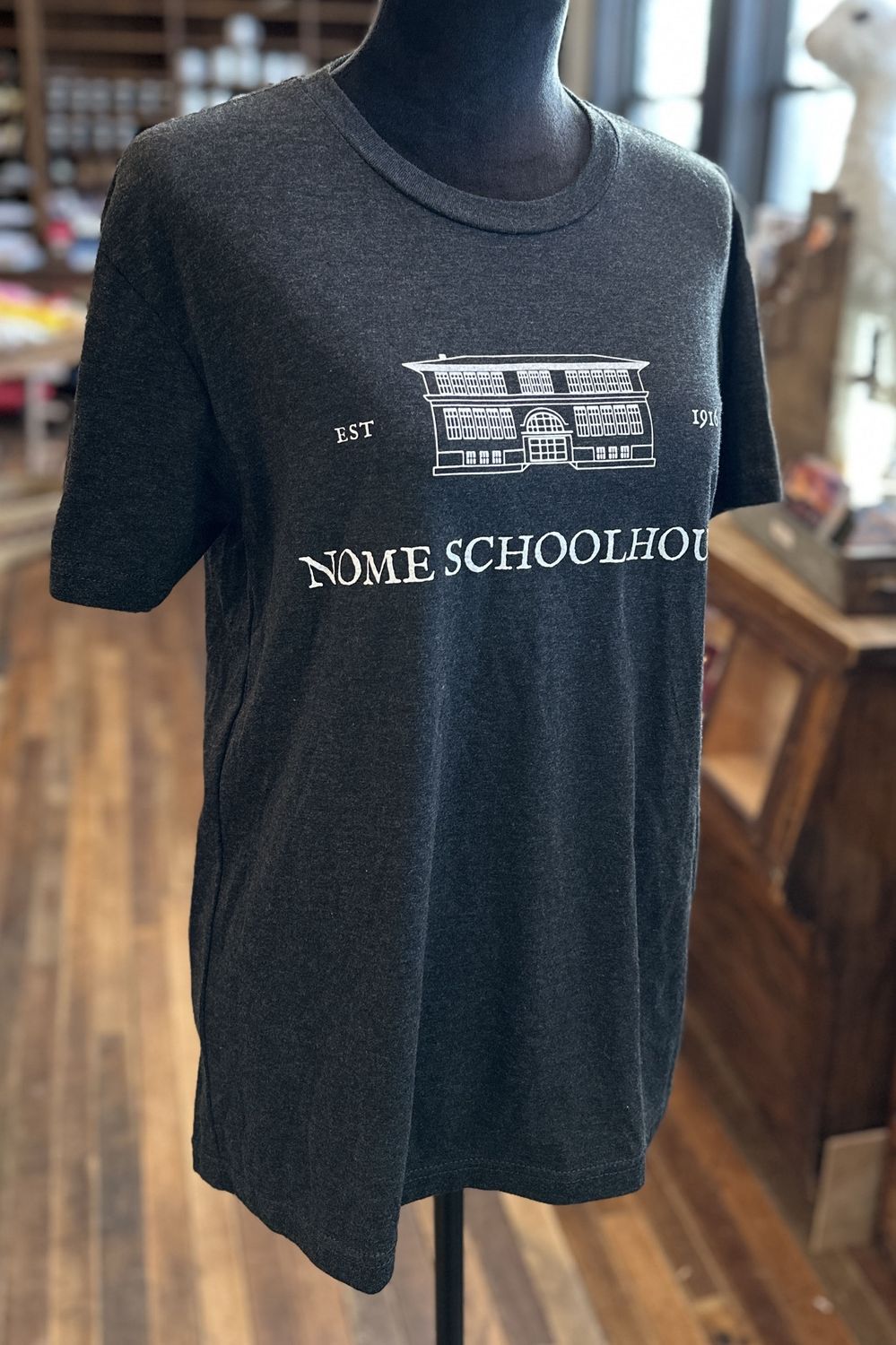 Adult Nome Schoolhouse Logo T-Shirt, Color: Black, Size: Medium