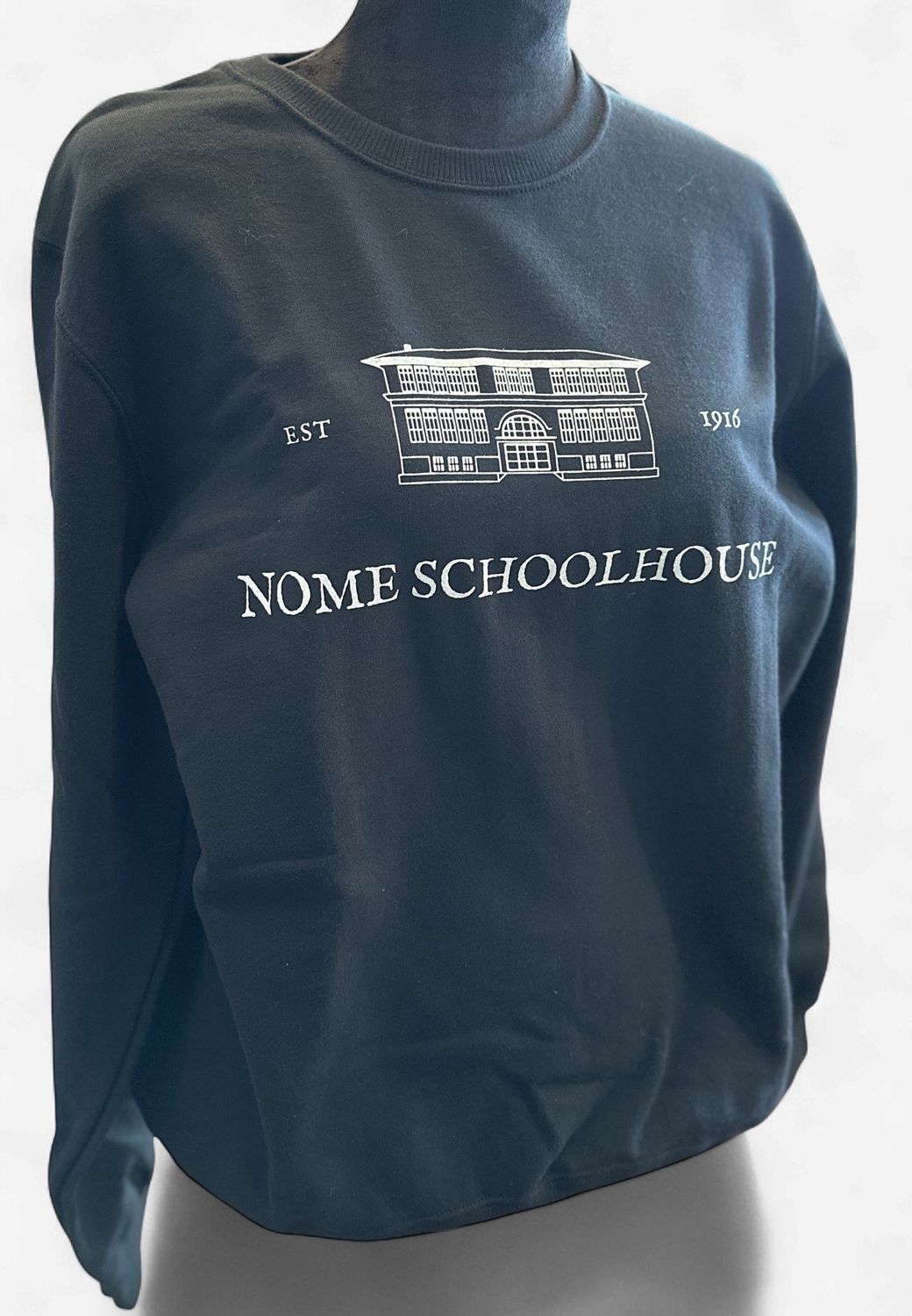 Adult Nome Schoolhouse Crew Sweatshirt, Color: Black, Size: Small