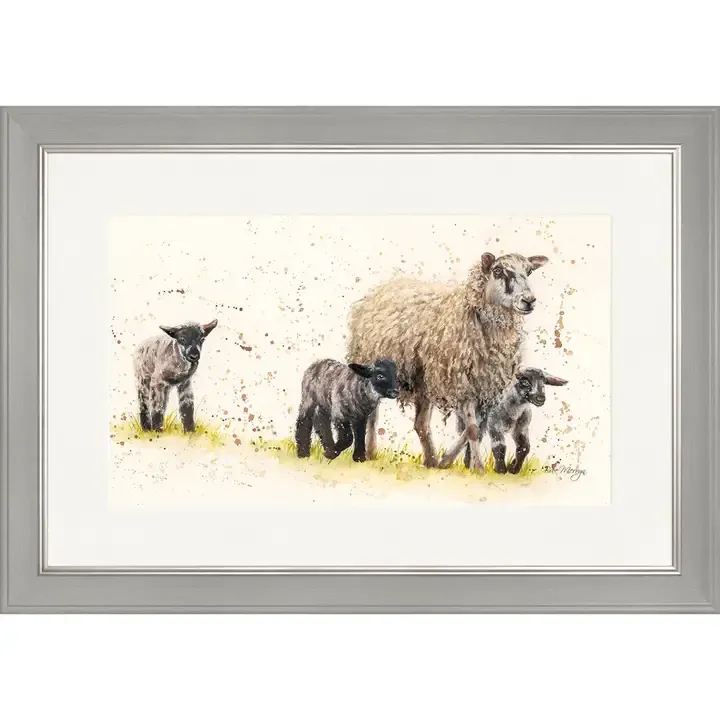 Behind Ewe Grey Rectangular Framed Print