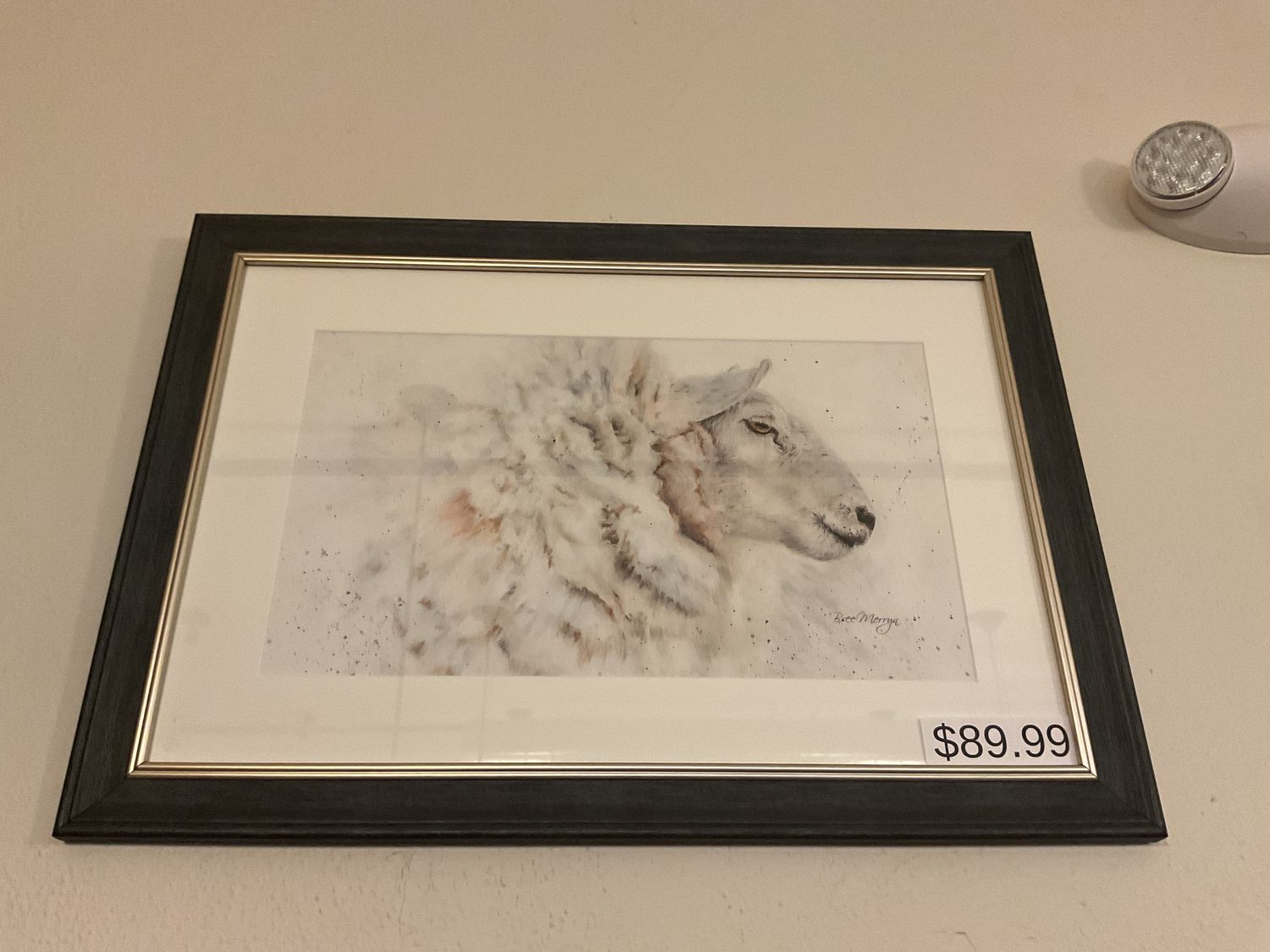 Shona Charcoal Rectangular Framed Print