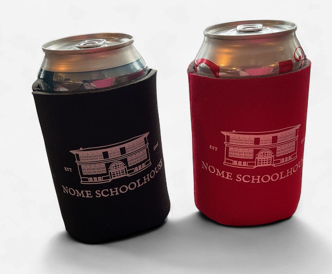 Nome Schoolhouse Can Koozie, Color: Red, Size: Regular