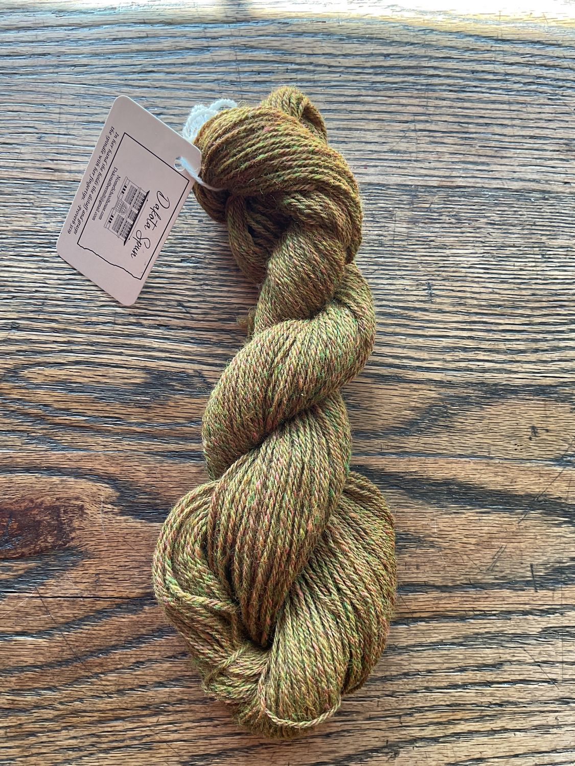 Dakota Spun Wool Tweed 3 Ply DK 200 Yd Yarn, Color: green/orange/yellow blend.