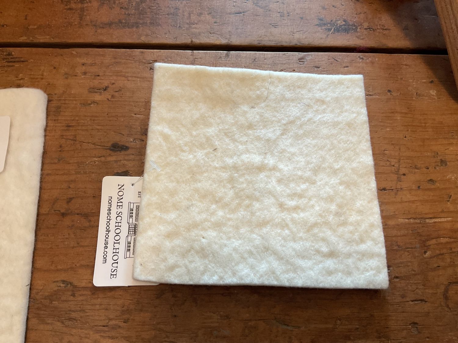 Nome Schoolhouse Felted Trivet, Color: White, Size: 5.5"x5.5"
