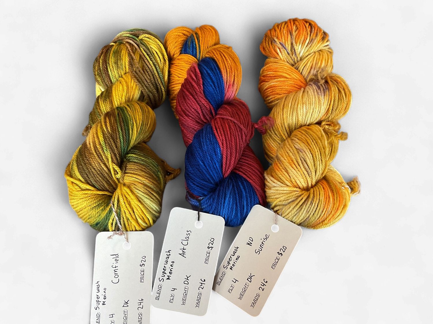 Dakota Dyed Superwash Merino DK Yarn 246 yds
