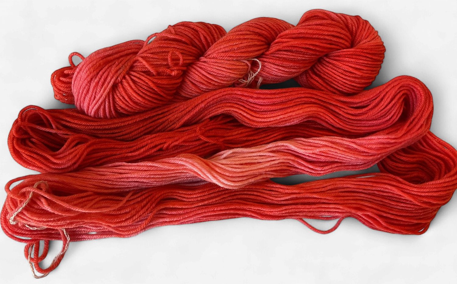 Dakota Dyed Superwash Merino Sock Yarn Mini Skein 85 yds, Color: Coral