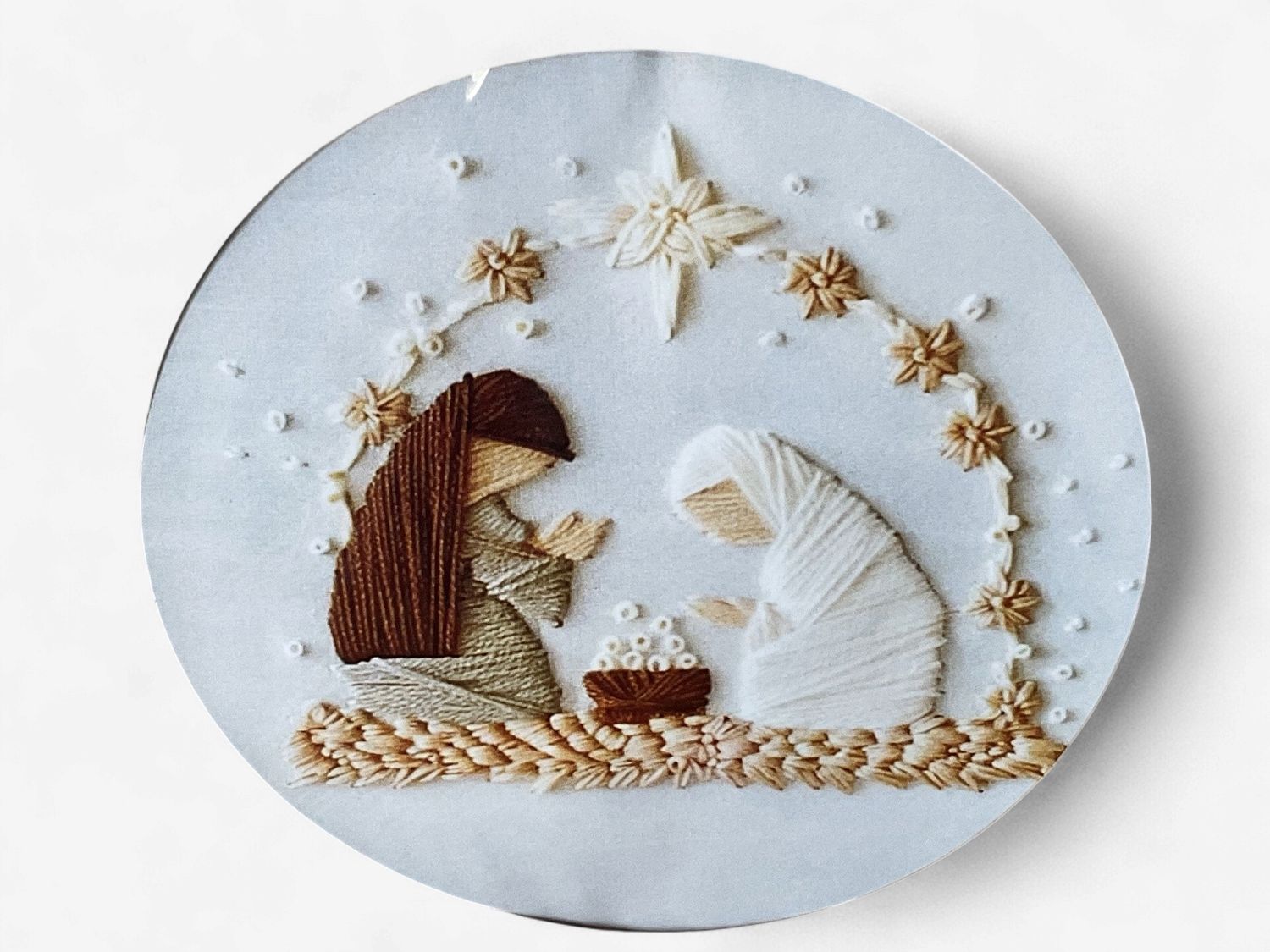 DIY Art Nativity Scene Embroidery Natural Colors Kit