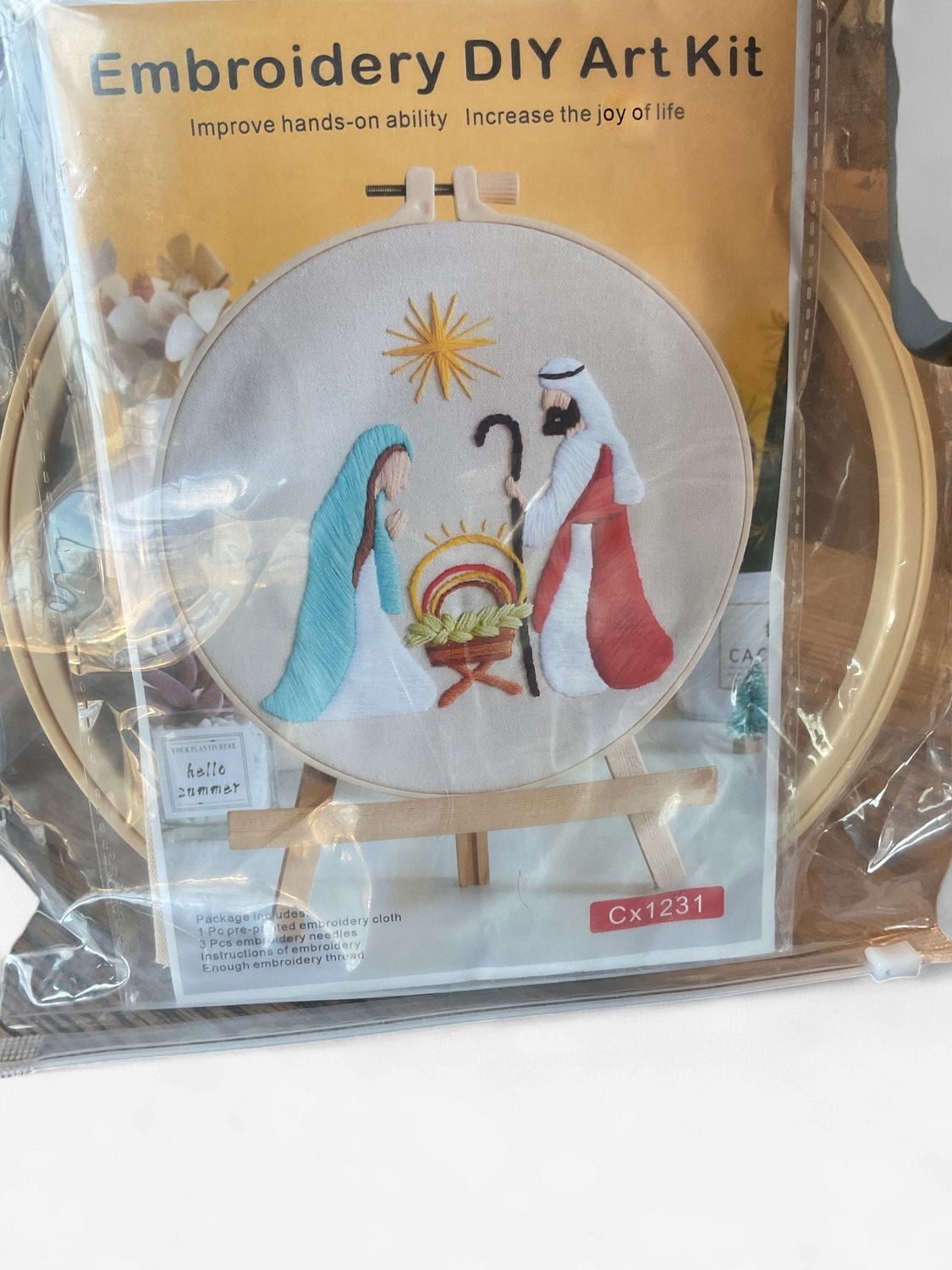DIY Art Nativity Scene Embroidery Kit