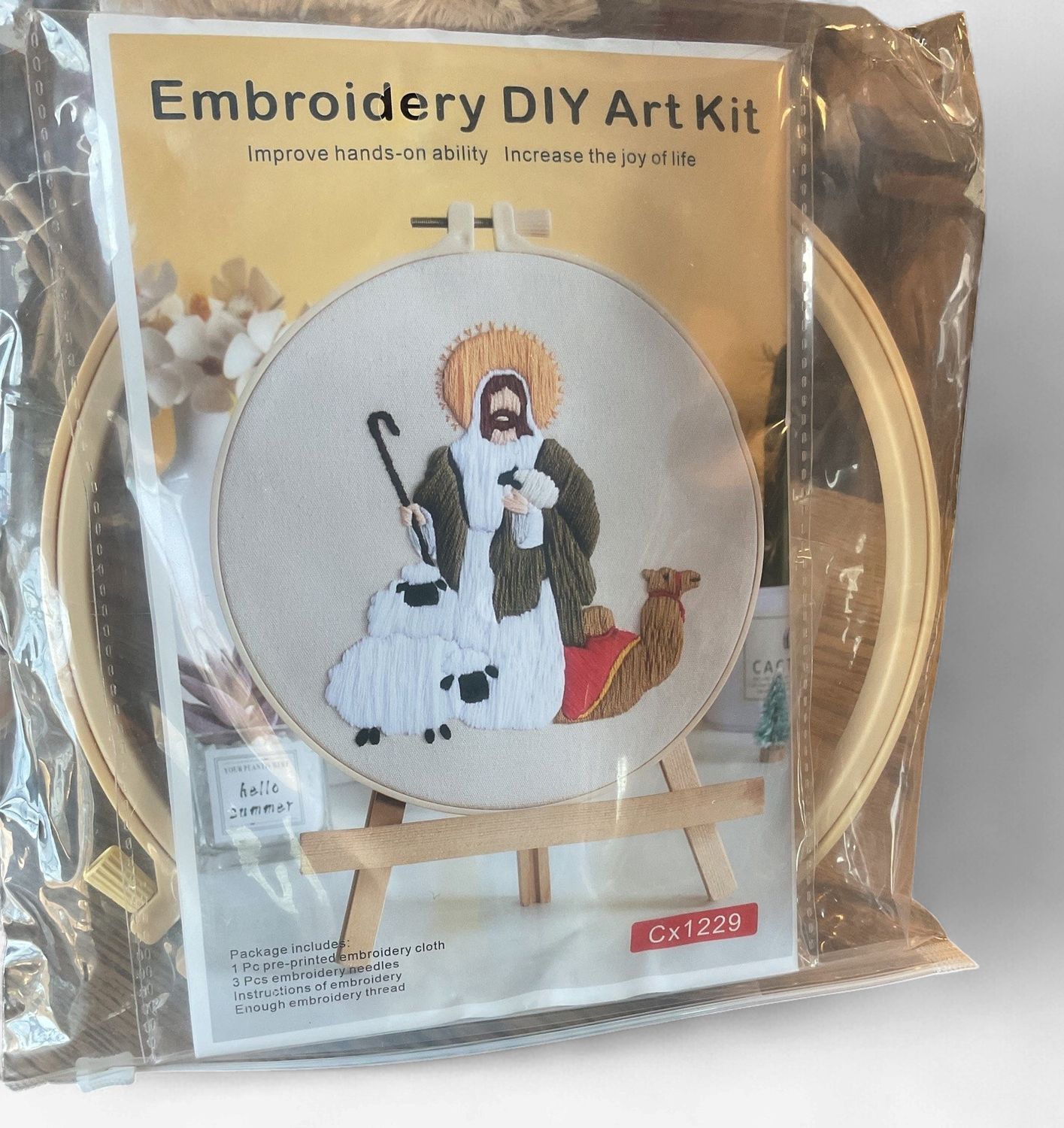 DIY Art Good Shepherd Embroidery Kit