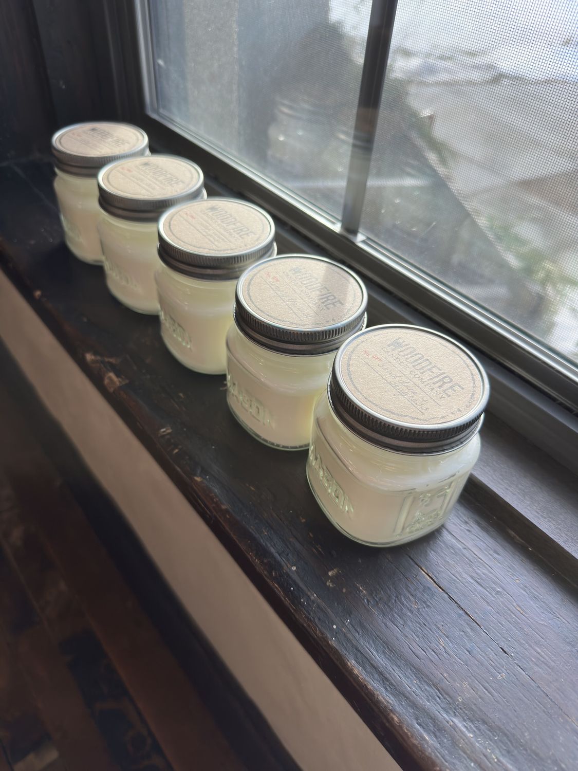 Woodfire Mason Jar Wood Wick Soy Candle (8oz)