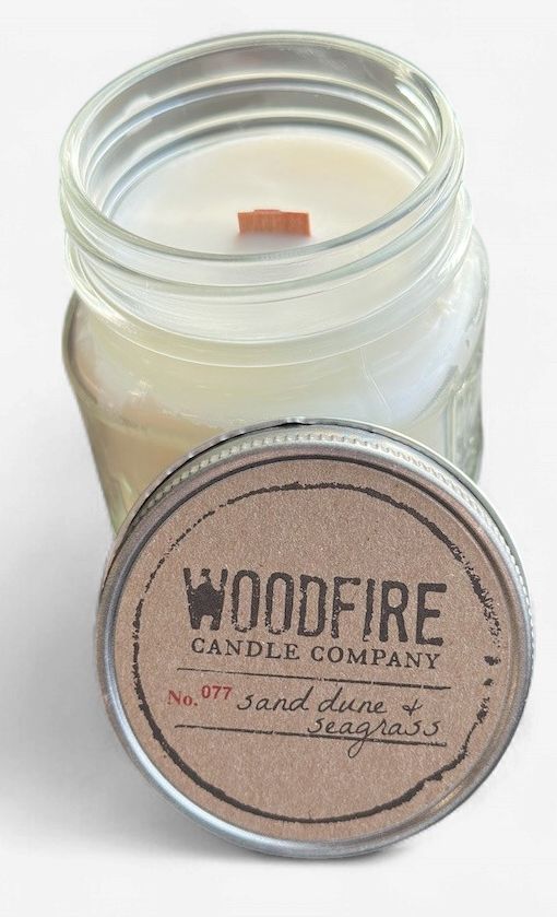 Woodfire Mason Jar Wood Wick Soy Candle (8oz)