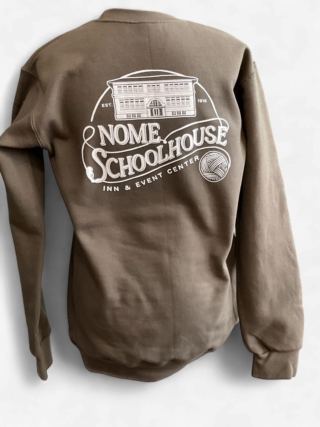 Adult Nome Schoolhouse Olive Crew Sweatshirt