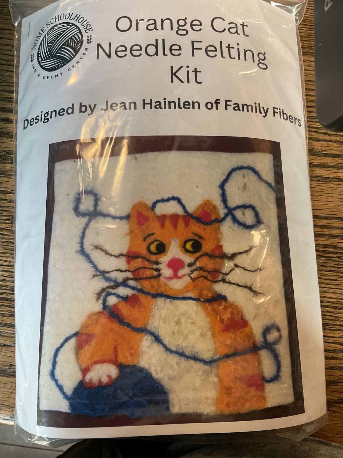 Orange Cat Needle Felting Kit