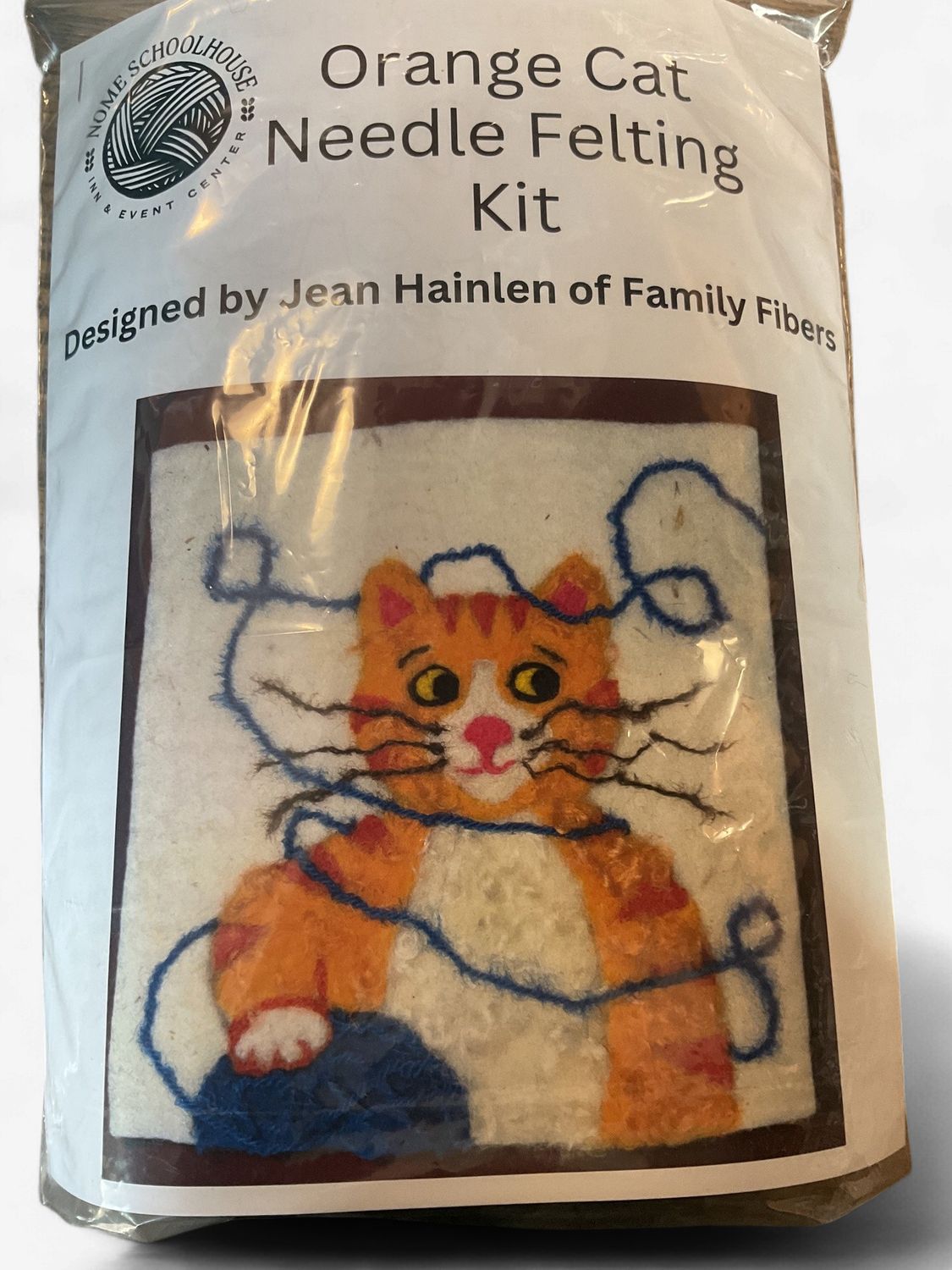 Nome Schoolhouse Orange Cat Needle Felting Kit