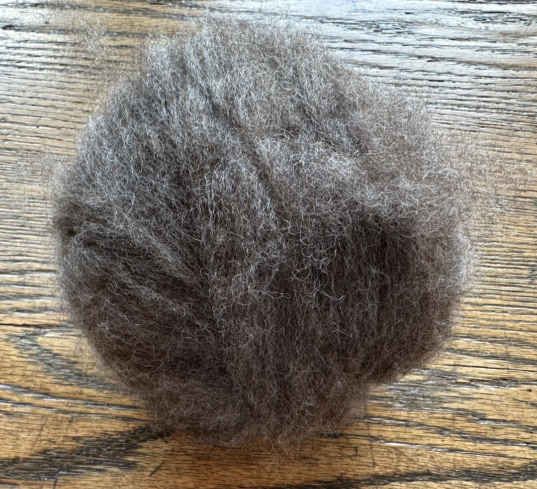 Nome Schoolhouse Assorted Wool Blend Roving for Spinning, Blend: Romney /Dk Grey