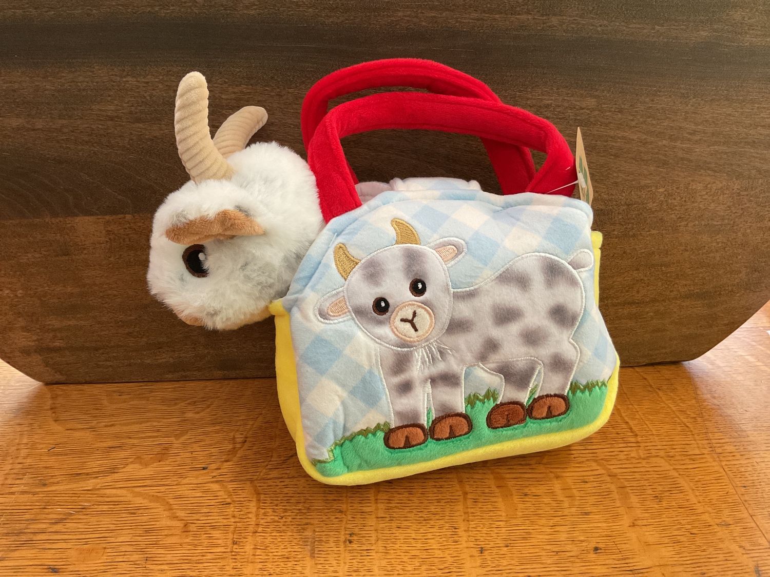 Plush Goat in Carrying Purse