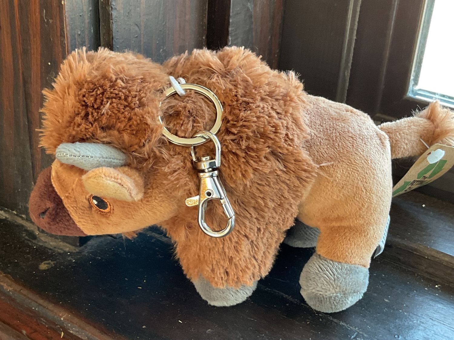 Wearable Backpack Clip / Keychain Bison