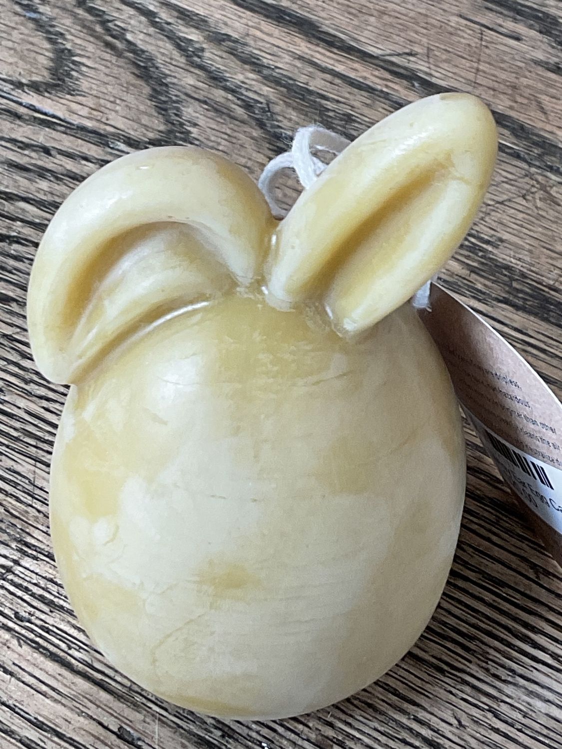 Beeswax Bunny Ear Egg Candle, Style: Bent Ear
