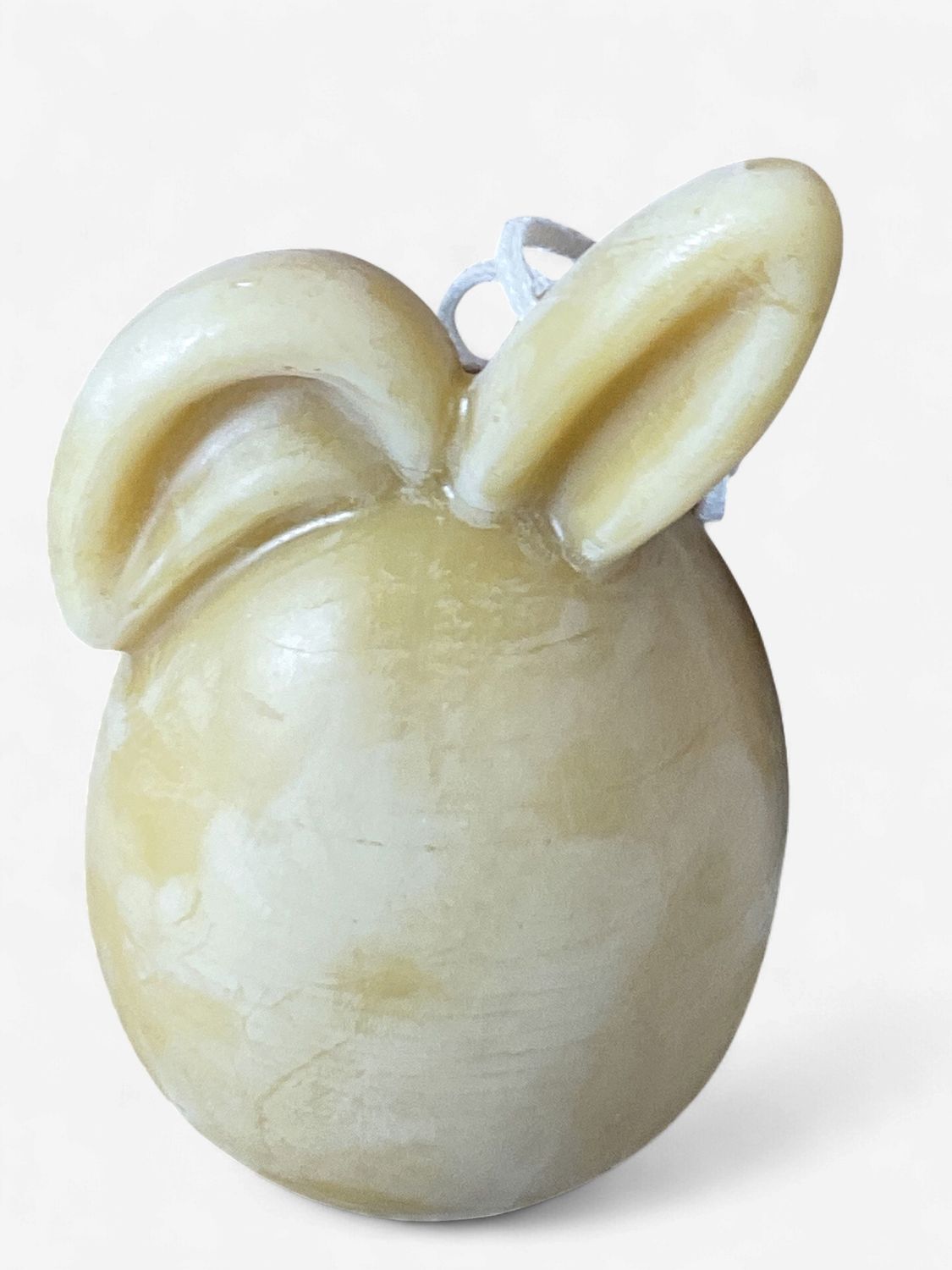 Beeswax Bunny Ear Egg Candle, Style: Bent Ear