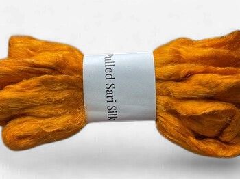 Pulled Sari Silk Blending Fibers 16 Grams