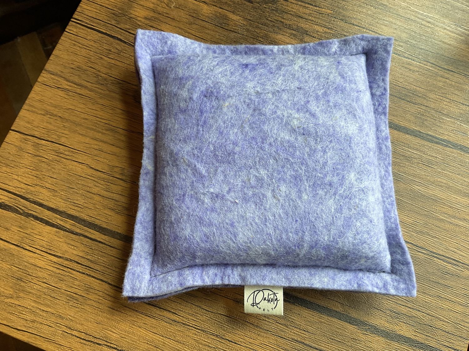 Nome Schoolhouse Wool Felted Cushion Limited Edition, Color: Purple, Size: 7x7