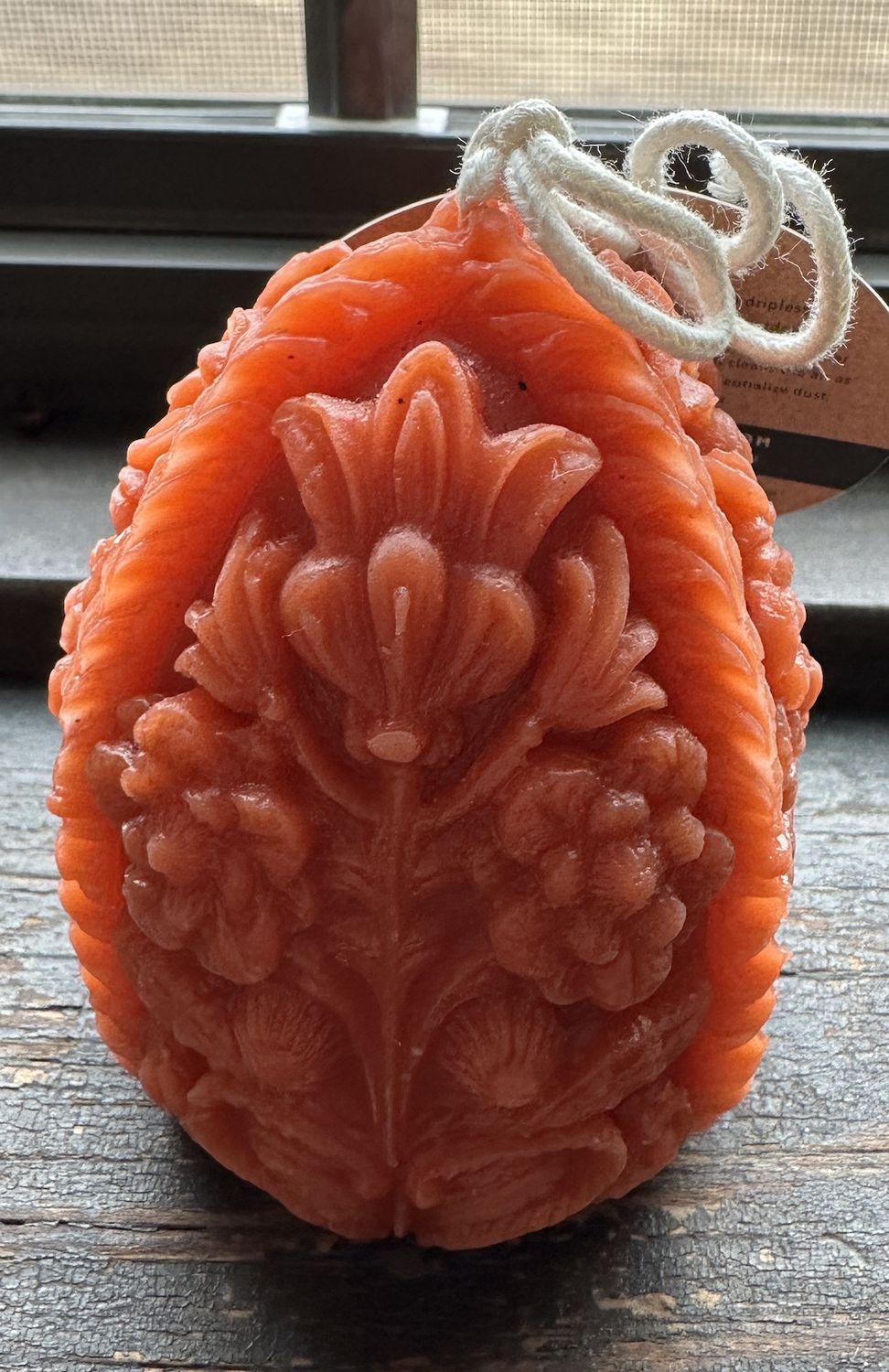 Holton Homestead Iris Egg Candles, Color: Orange