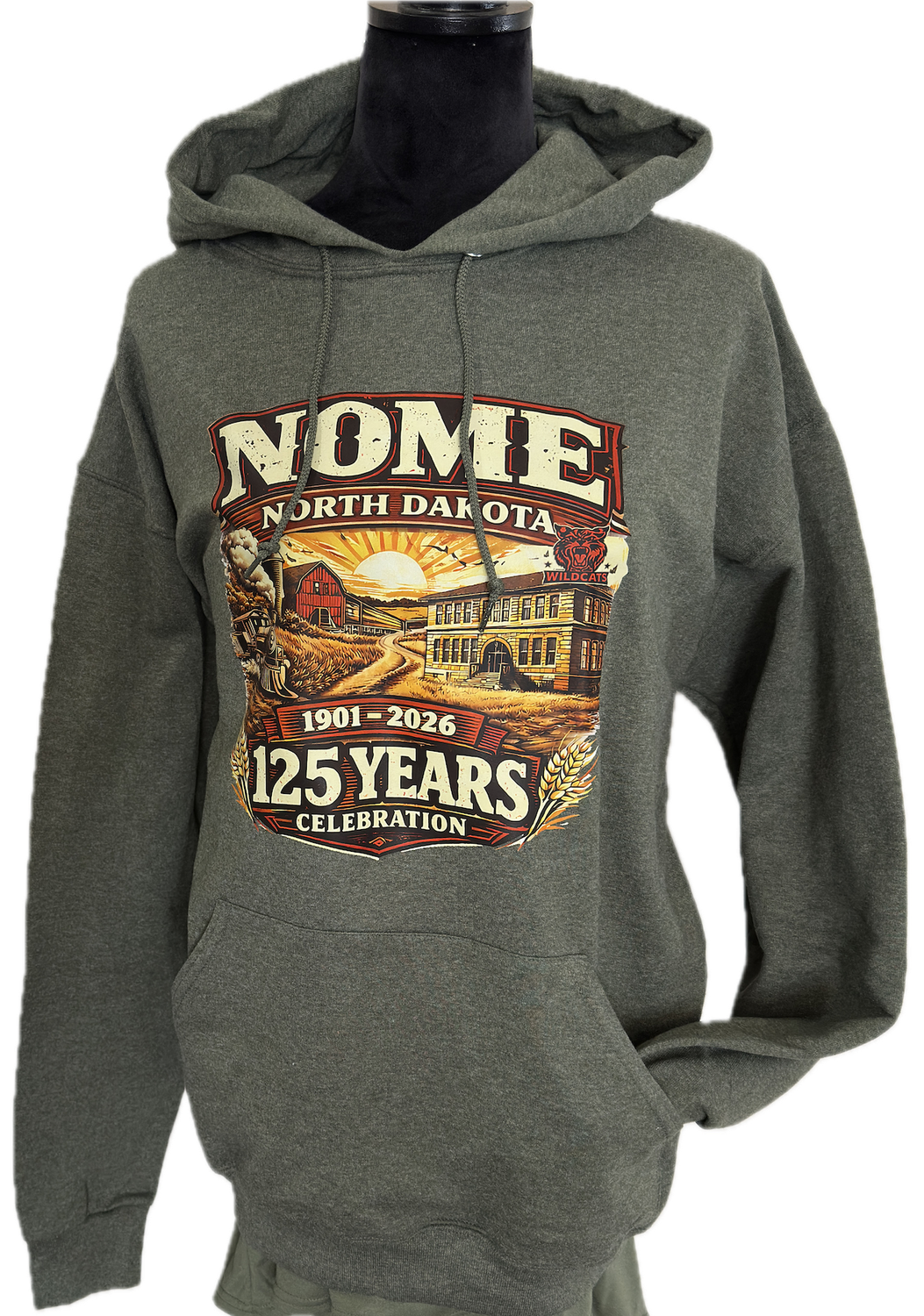 Nome 125th Anniversary Hooded Sweatshirt, Color: Green, Size: Small
