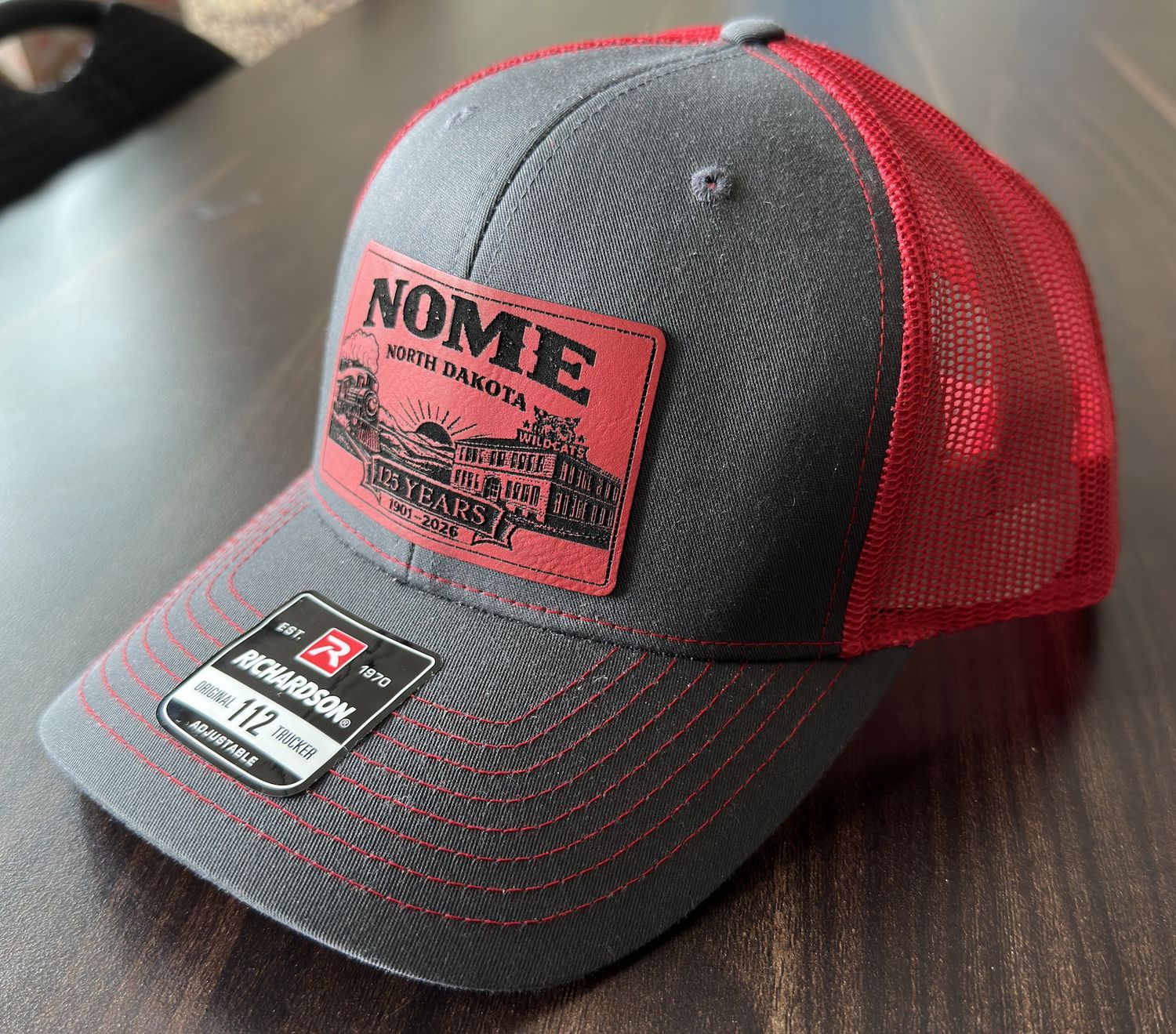 Nome 125th Anniversary Trucker Caps, Color: Grey/Red