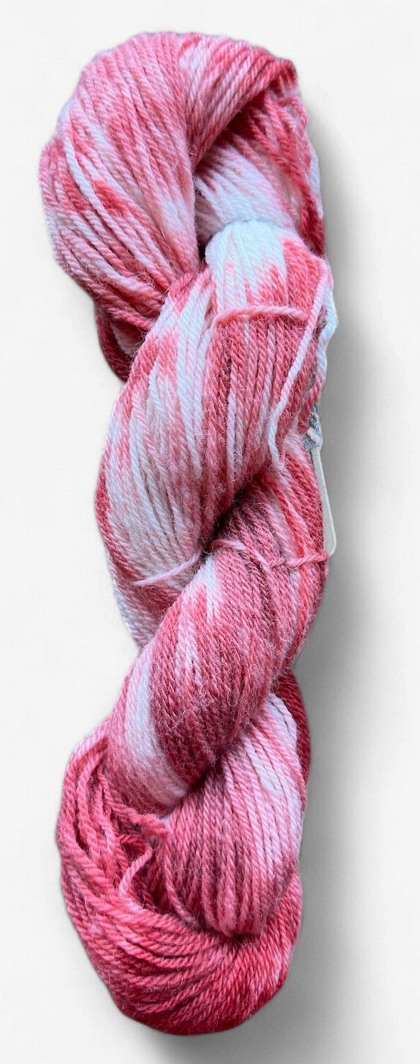 Dakota Spun Sport 70/30 Alpaca Wool 3 Ply 200 Yd Yarn, Color: raspberry vanilla