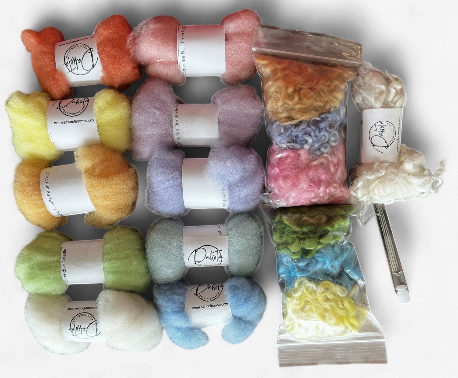 Mystery Feltin' Fiber Box, Color: Pastels