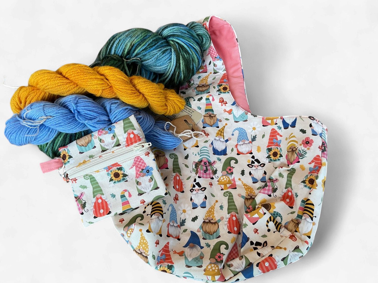 Handmade Project Bag &amp; 3-Skein Bundle
