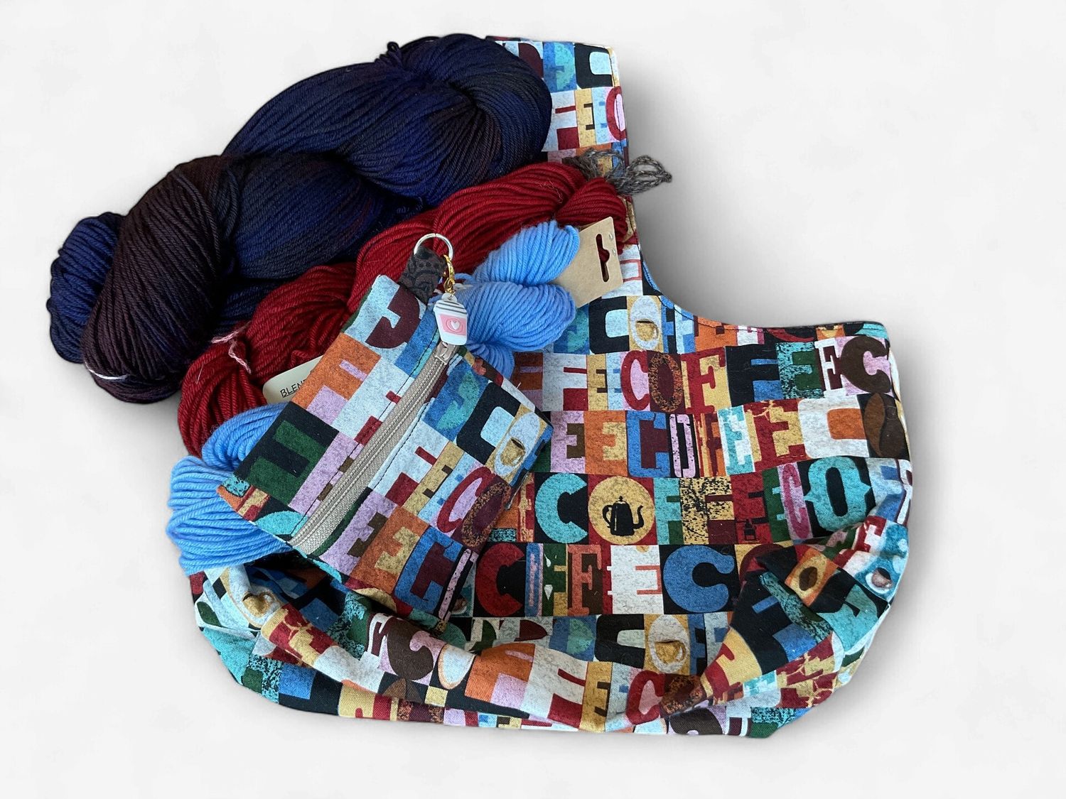 Handmade Project Bag &amp; 3-Skein Bundle
