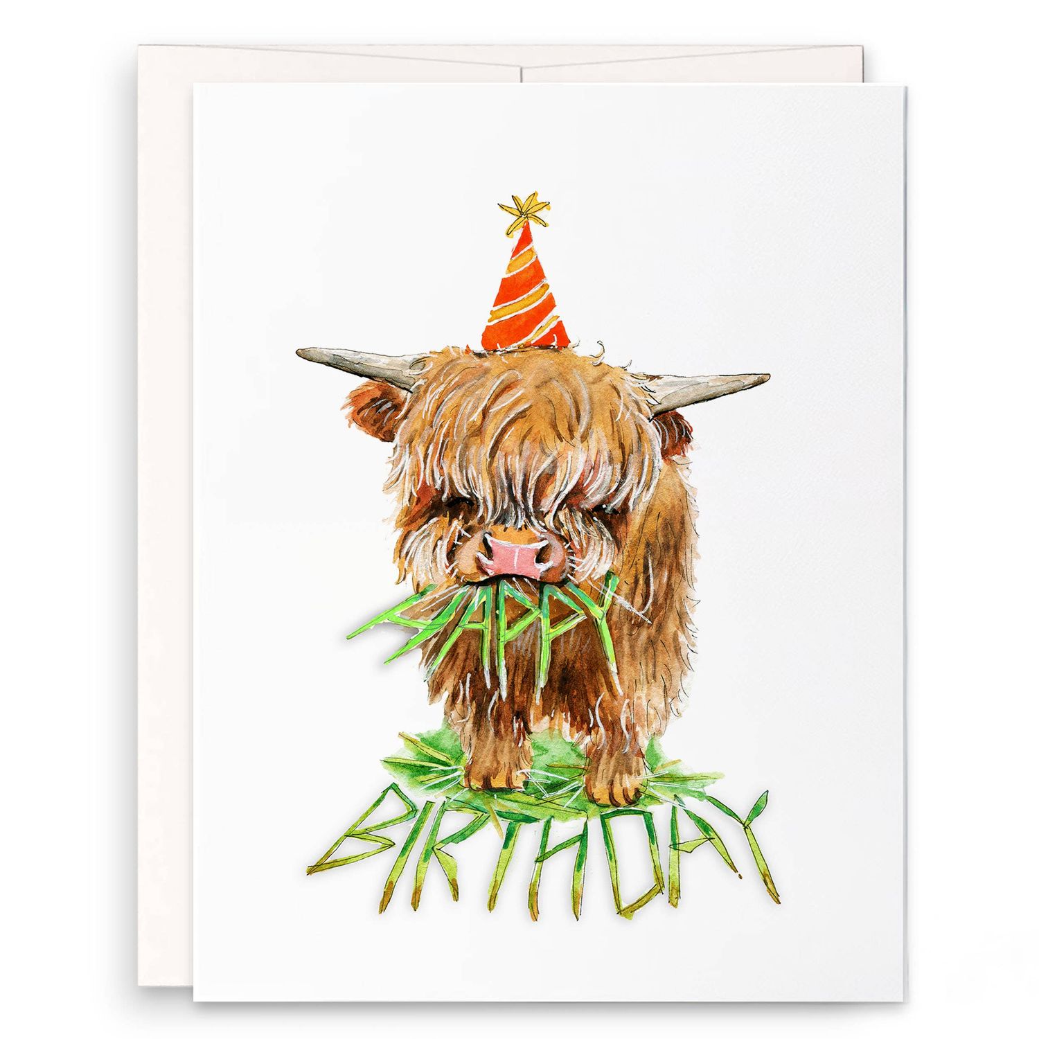 Herbivore Cow Birthday - Funny Birthday Card