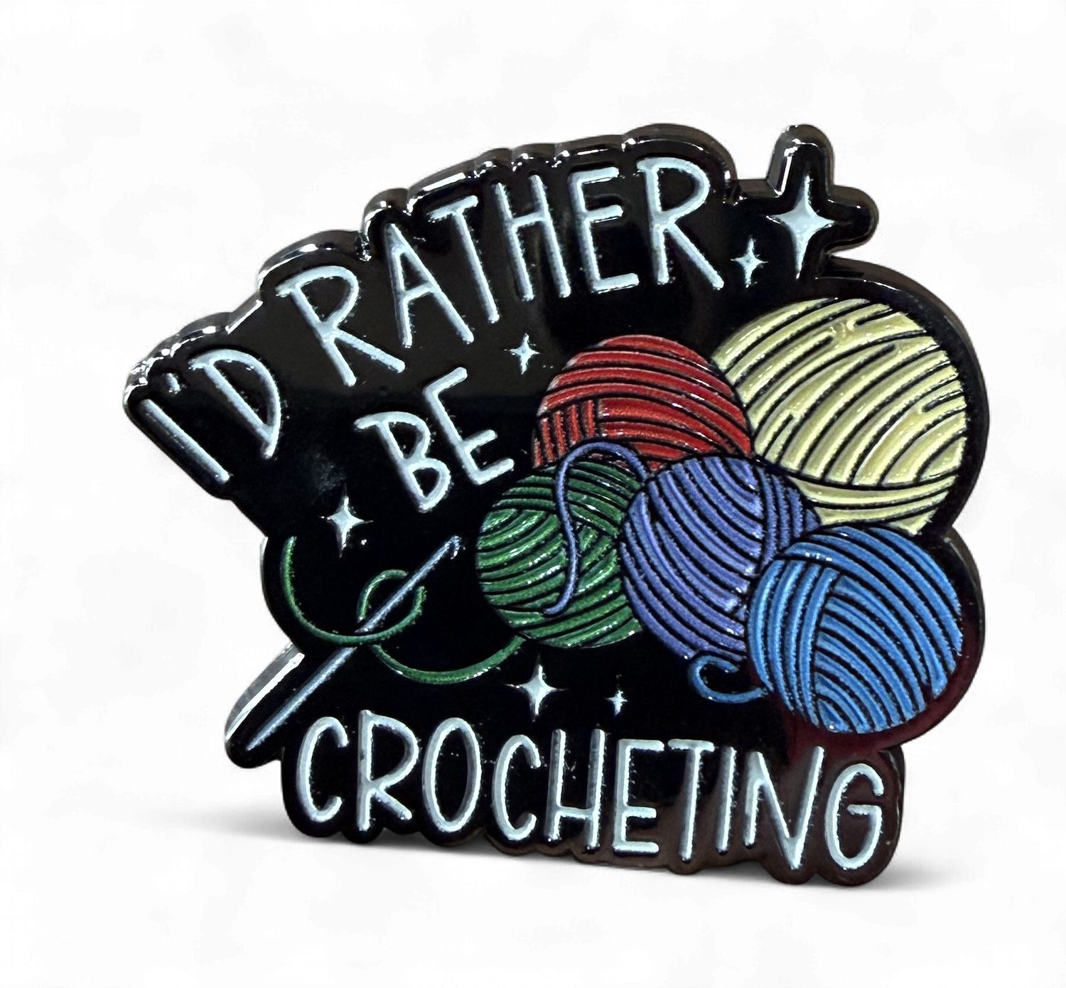 Novelty Fiber Arts Lapel Pins, Style: Rather Crocheting