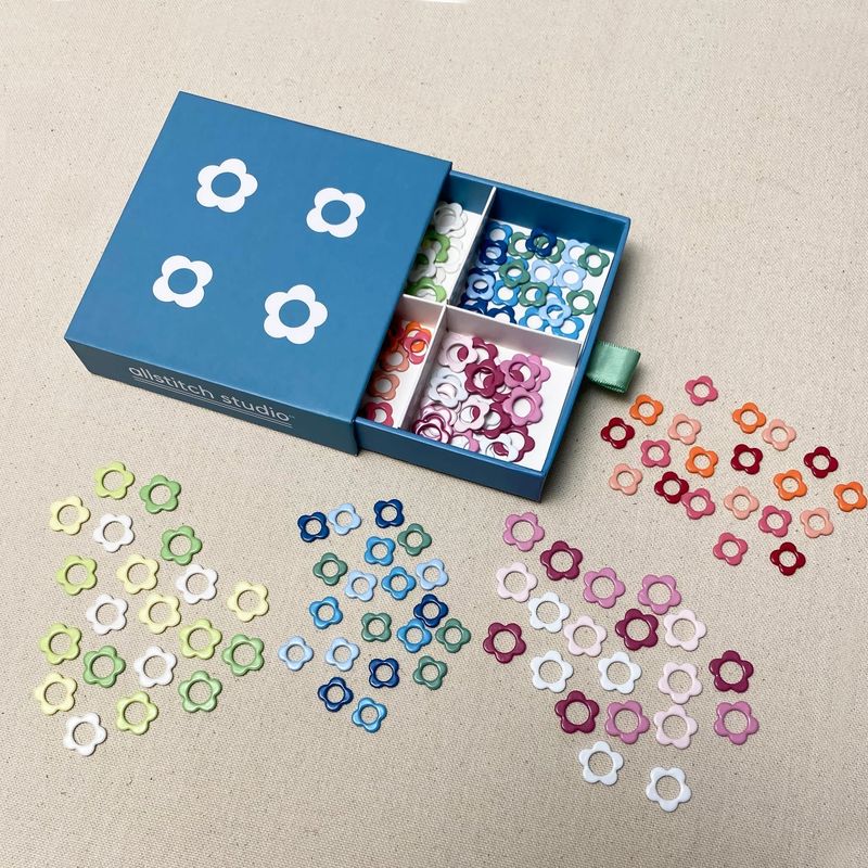 Flower Stitch Marker Sampler