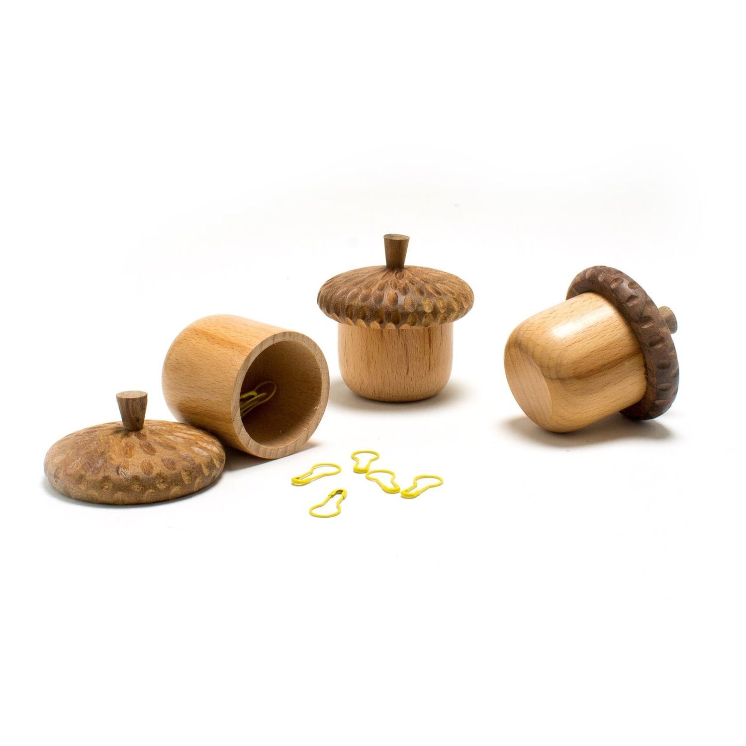 Acorn Stitch Marker Holding Jar