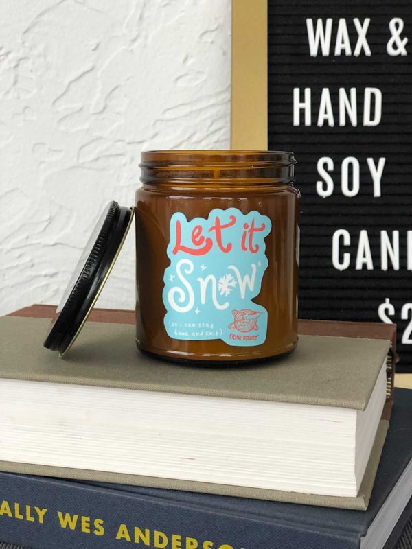 Wax & Wool Candle: Let it Snow exclusive scent