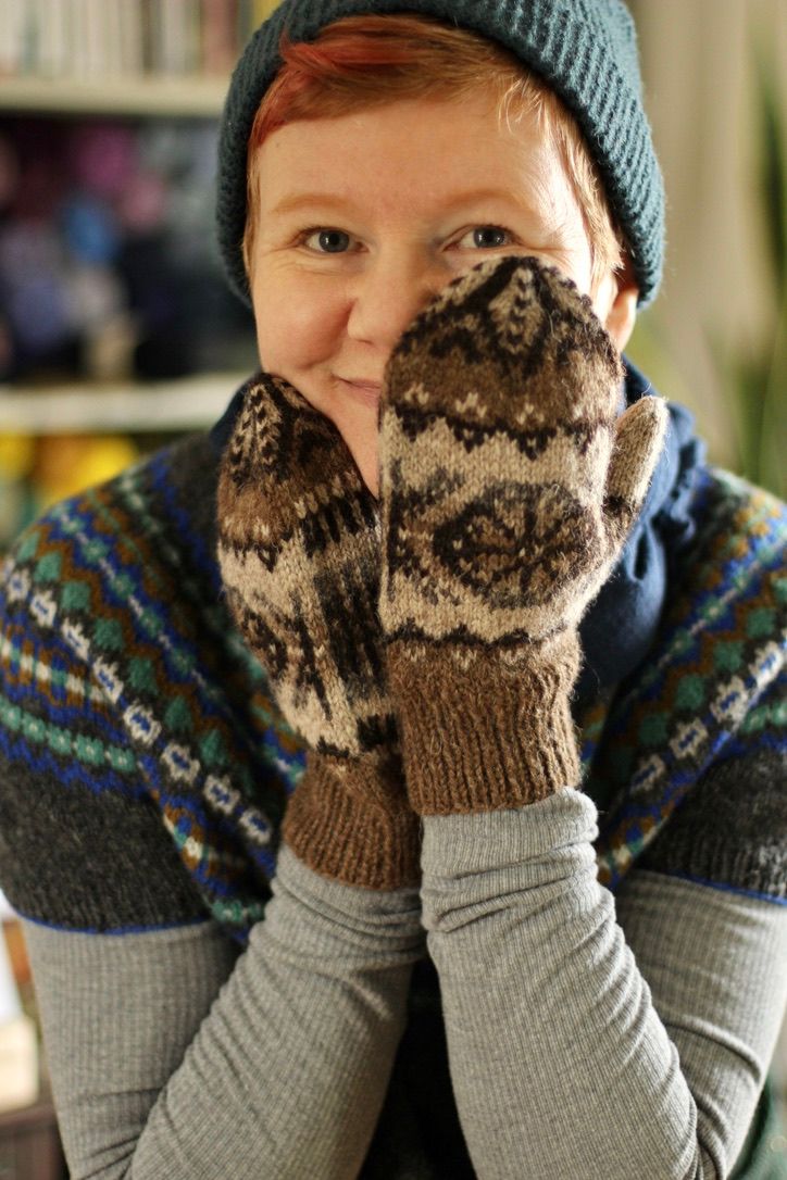 Hairst Mön Mittens Kit by Gudrun Johnston