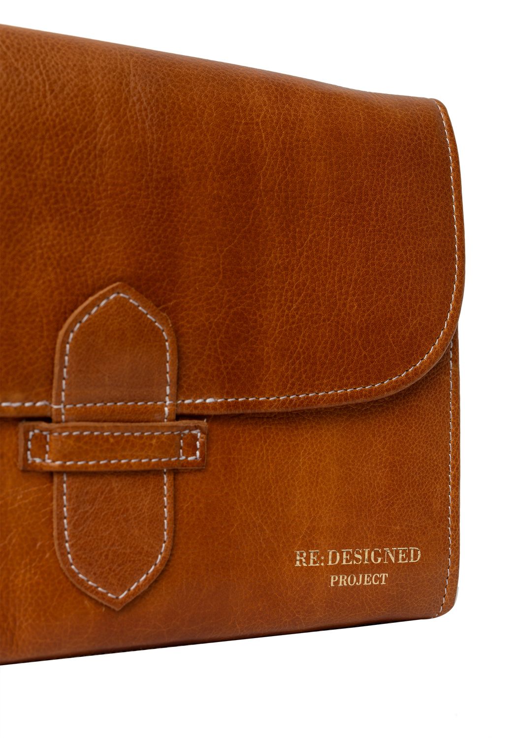 Re:Designed Project 18 Circular Needle Case, Color: Burned Tan/Gold
