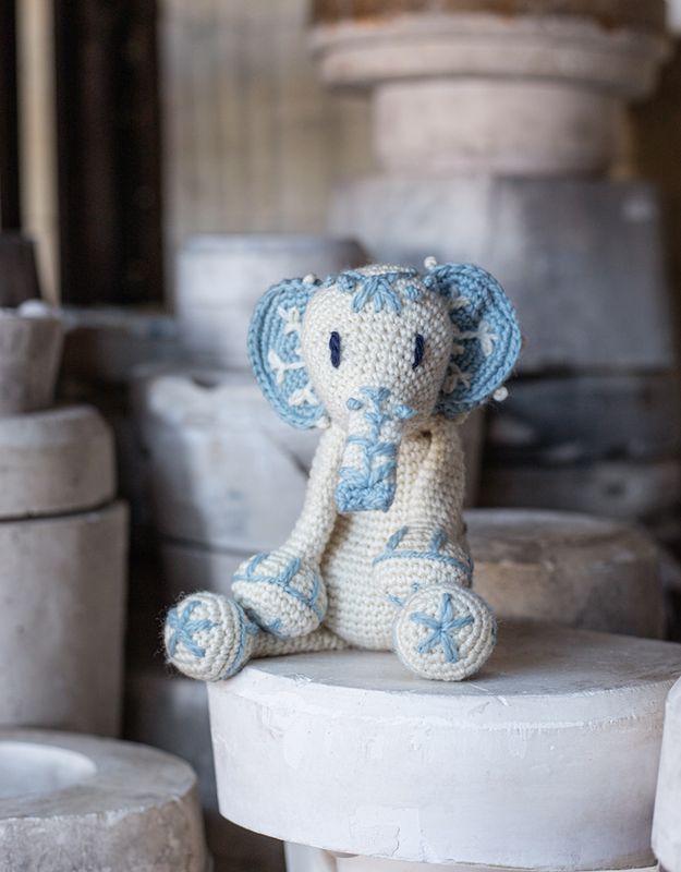 Toft Animal Crochet Kit - Denby the Elephant Figurine
