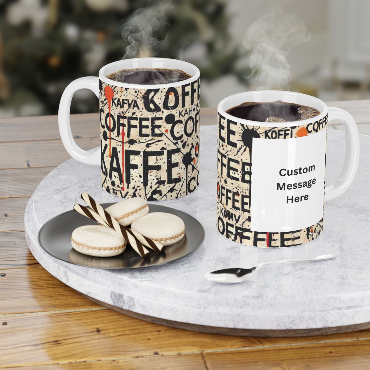I.S. Coffee Co. Coffee Mug showing design in a reference photo