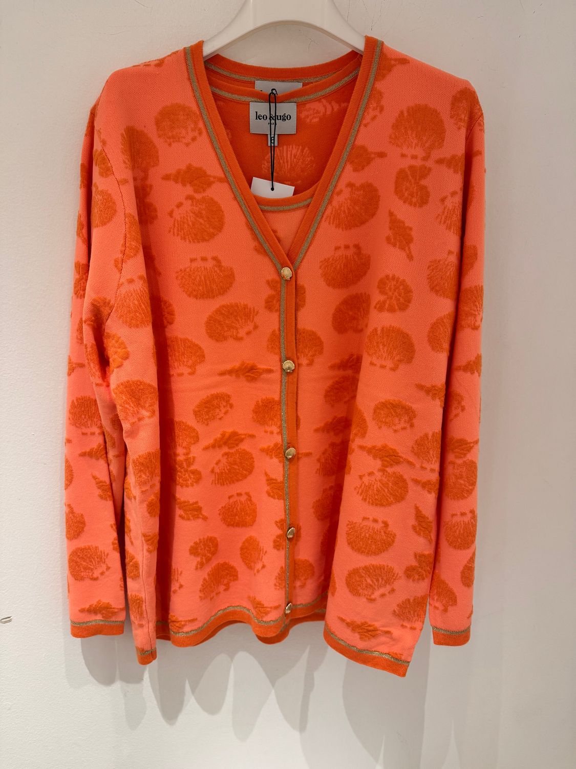 LEO &amp; UGO - TWIN SET ORANGE/GOLD - AET009