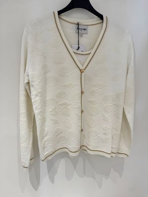 LEO &amp; UGO - TWIN SET OFF WHITE/GOLD - AET009