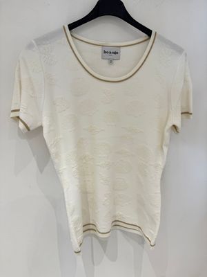 LEO &amp; UGO - TWIN SET OFF WHITE/GOLD - AET009