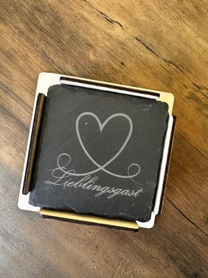 Schieferuntersetzer 4er Set