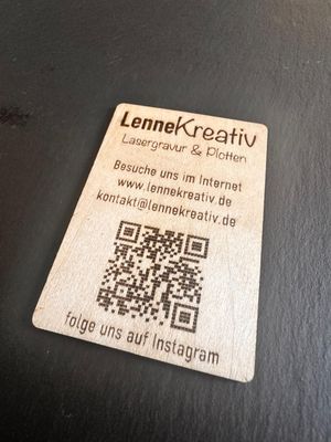 Visitenkarte Holz