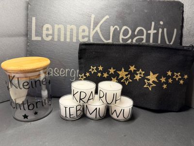 Dekoglas inklusive Kerzen
