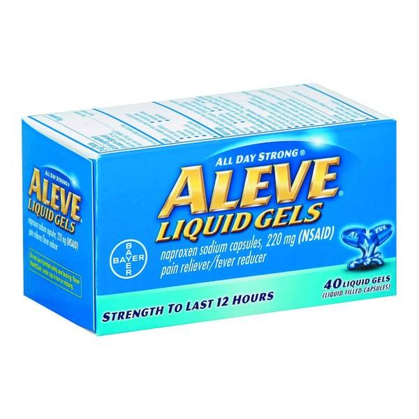 Aleve Liquid Gels, Naproxen Sodium for Pain Relief - 50.0 Ea